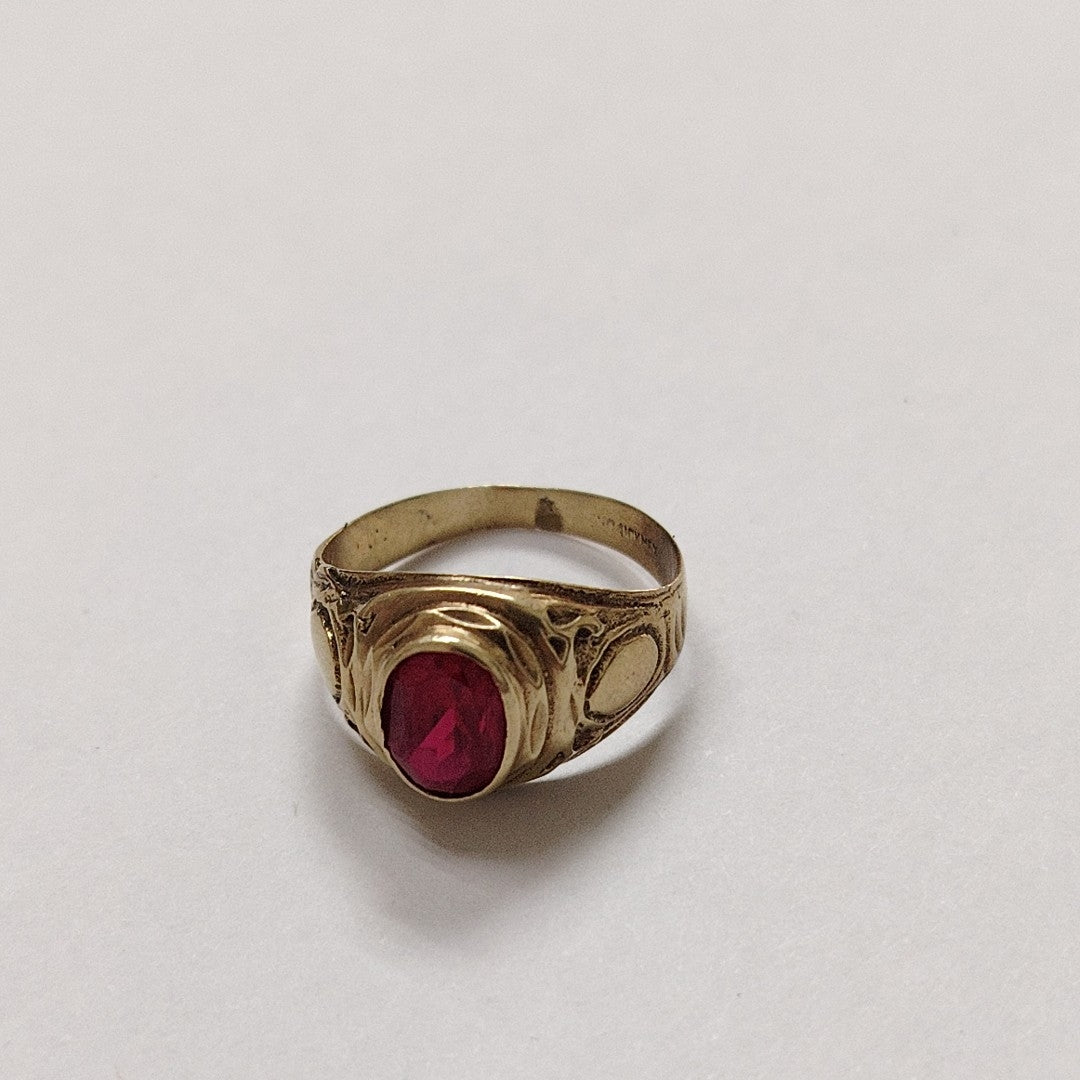 ANILLO DE GRADUACIÓN ORO 10 K 2.4 GRMS (SEMINUEVO)