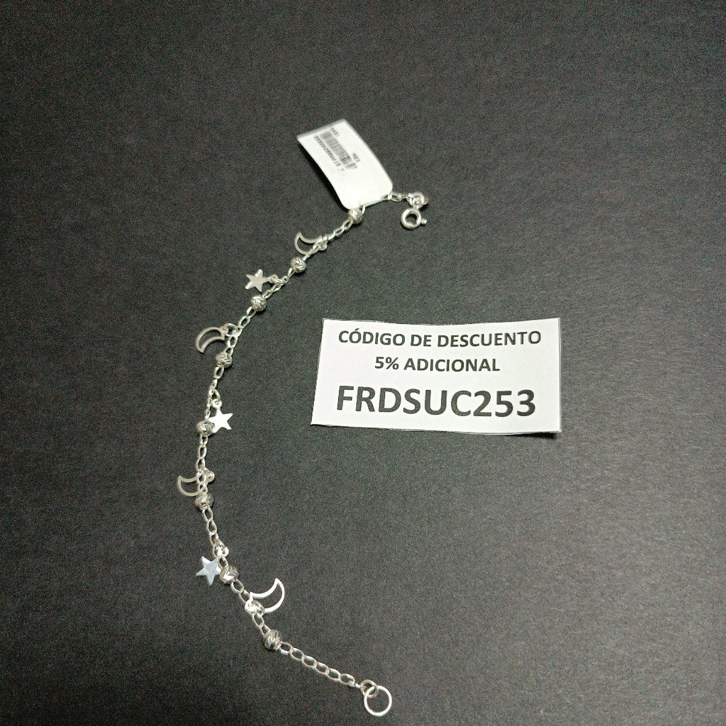 PULSERA TEJIDO TEJIDO ESPECIAL PLATA .925 18 CM 3.1 GR (NUEVO)