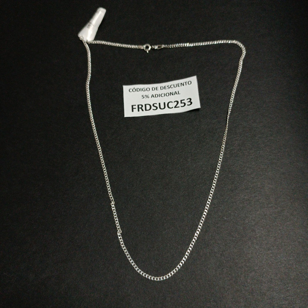 CADENA TEJIDO BARBADO PLATA .925 55 CM 5.3 GR (NUEVO)