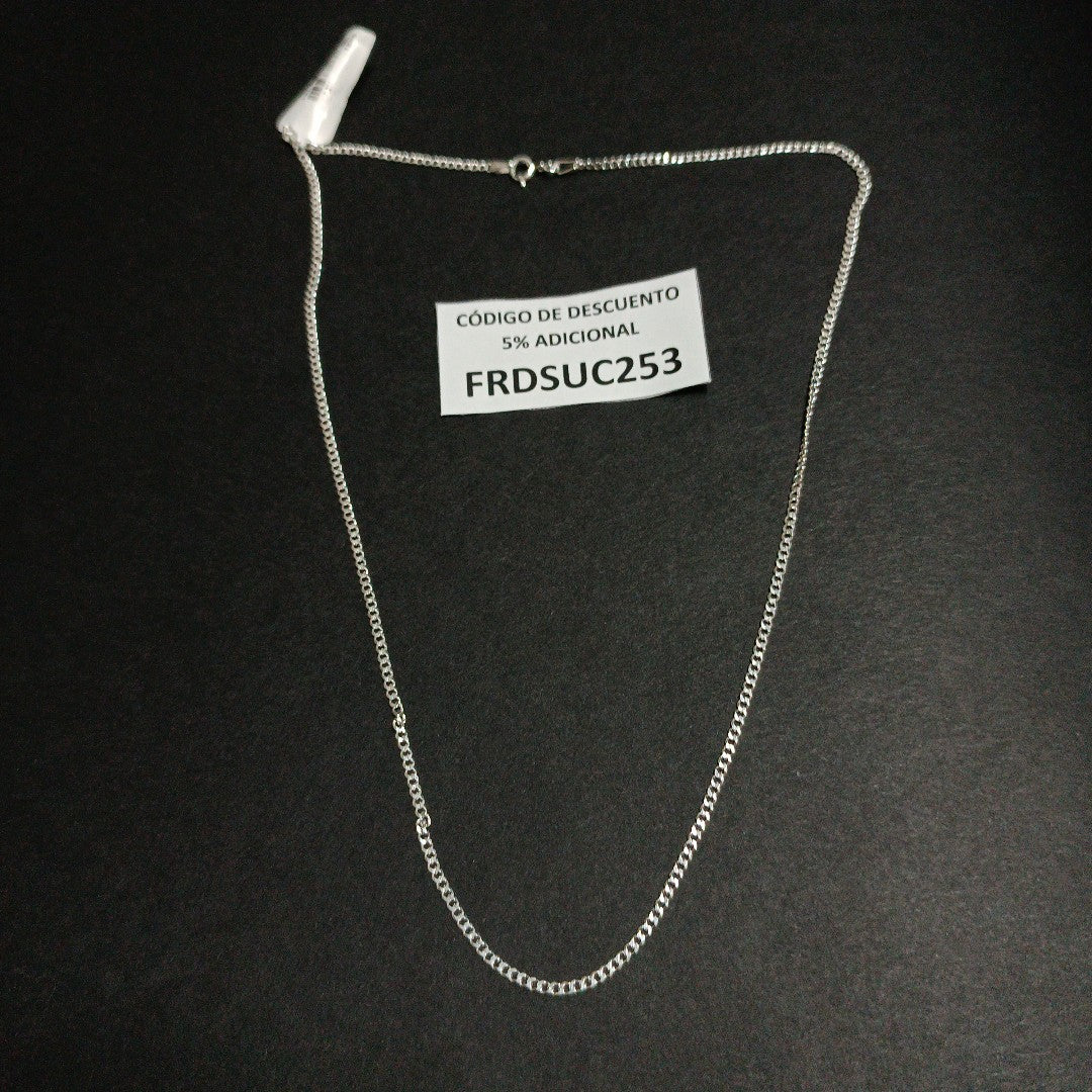 CADENA TEJIDO BARBADO PLATA .925 55 CM 5.3 GR (NUEVO)