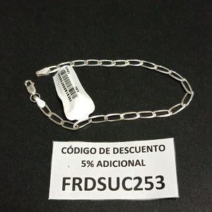 PULSERA TEJIDO ESLABONES PLATA .925 21 CM 4 GR (NUEVO)