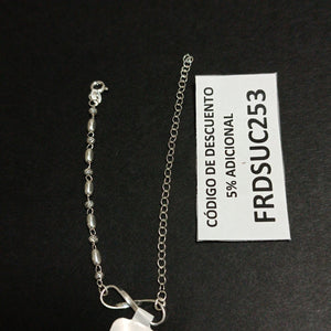 PULSERA TEJIDO INFINITO PLATA .925 18 CM 2.3 GR (NUEVO)