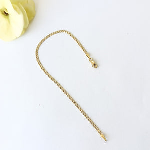PULSERAS BARBADA DIAMANTADA ORO 14K 18 CM 2.2 GR (NUEVO)