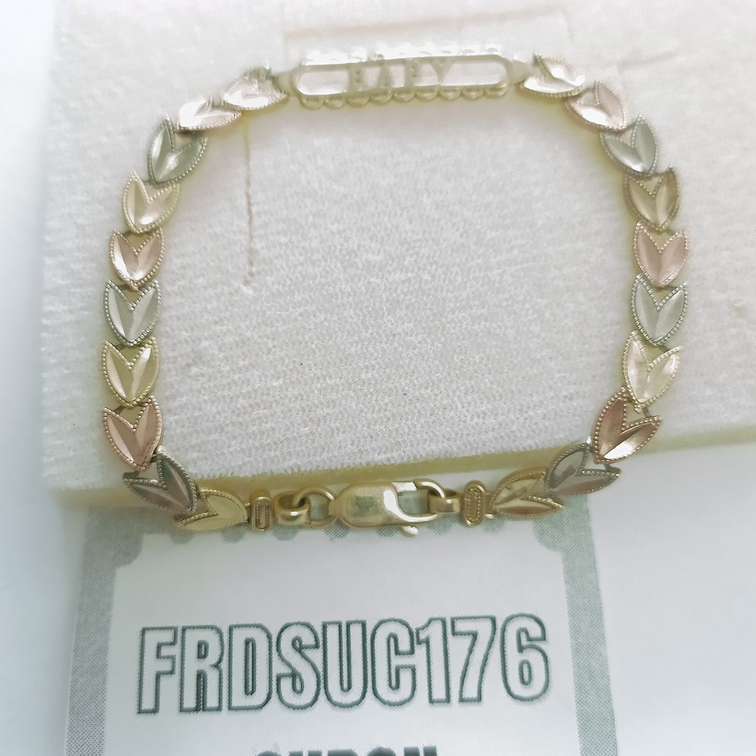 PULSERA ORO COMBINADO 10 K 4,80 GRMS (SEMINUEVO)