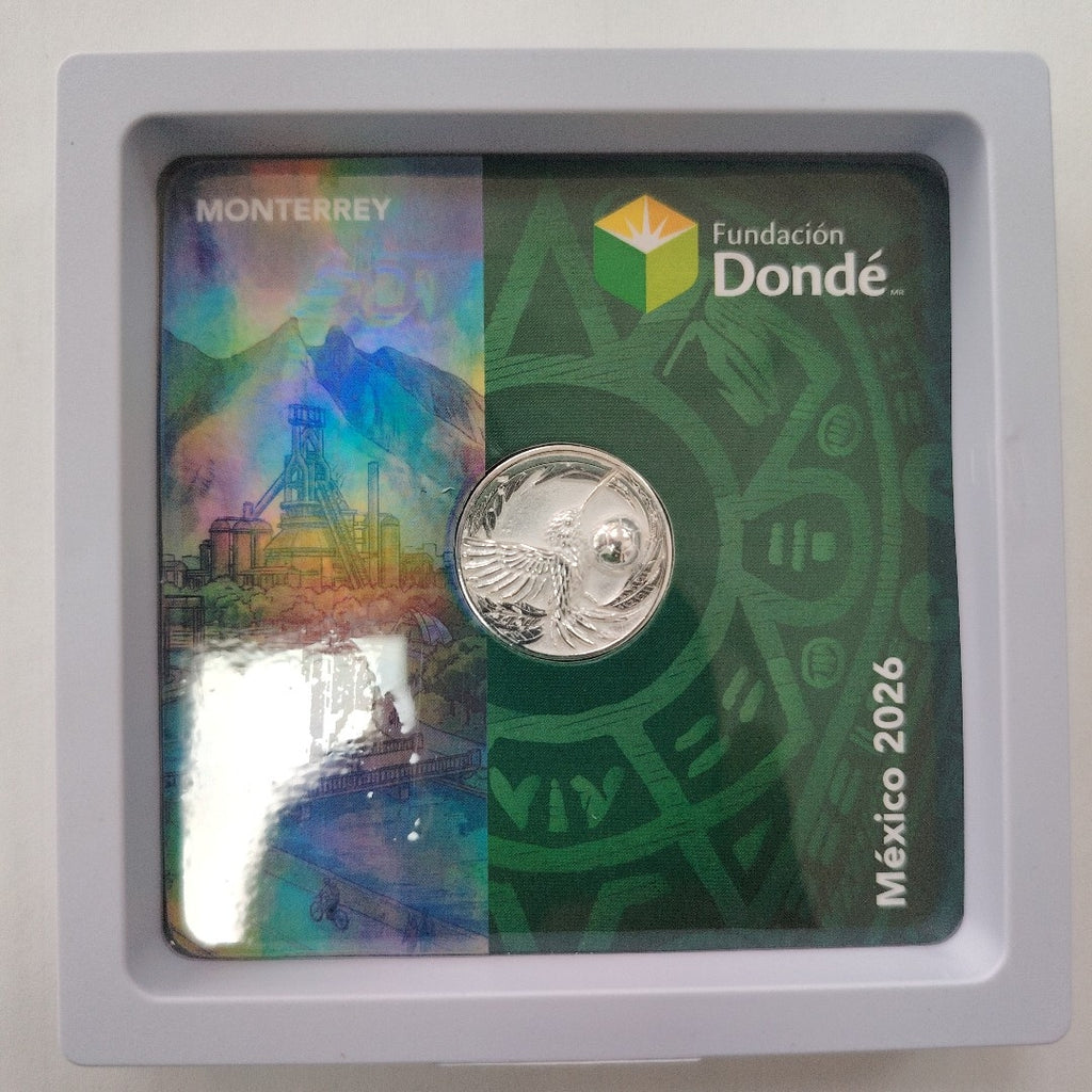MEDALLA CONMEMORATIVA FRD FÚTBOL MOTIVO COLIBRI PLATA .925 8 GR (NUEVO)