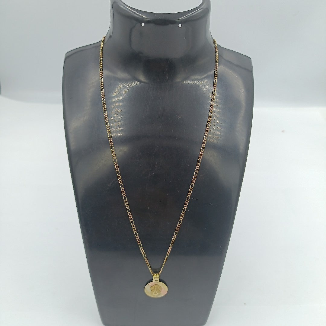 CADENA, MEDALLA RELIGIOSA ORO 10 K 3.1 GRMS (SEMINUEVO)