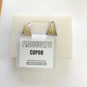ARETES PAR ORO COMBINADO 10 K 3,80 GRMS (SEMINUEVO)
