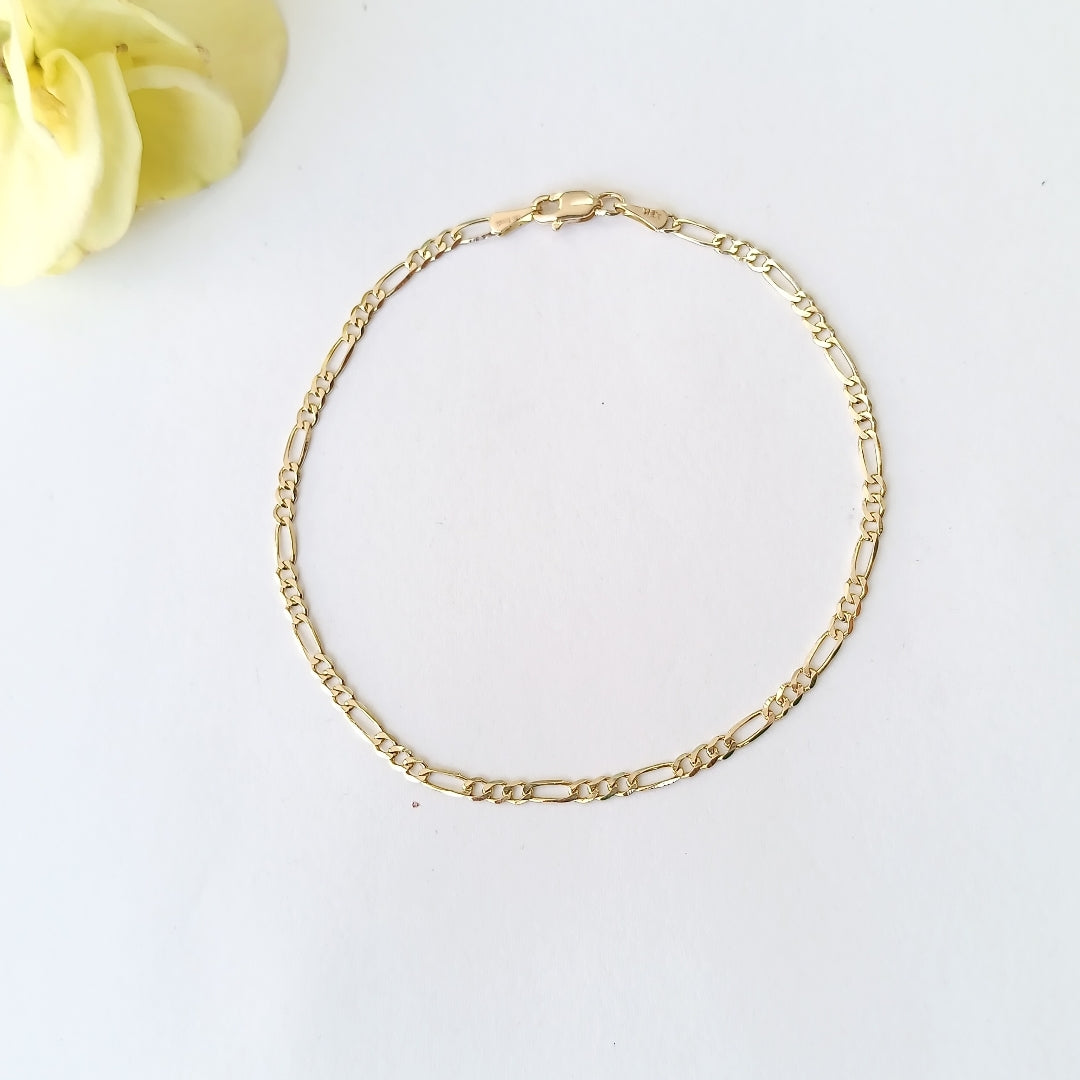 PULSERAS 3X1 ORO 14K 21 CM 2.1 GR (NUEVO)