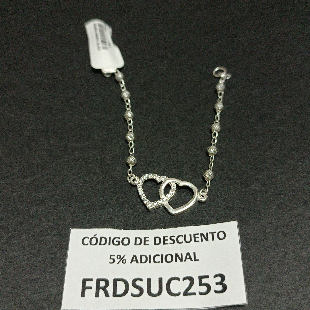 PULSERA TEJIDO TEJIDO ESPECIAL PLATA .925 18 CM 4 GR (NUEVO)