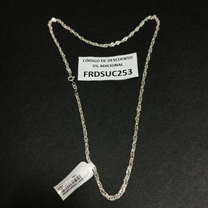 CADENA TEJIDO MEDIO TORZAL PLATA .925 55 CM 6.1 GR (NUEVO)