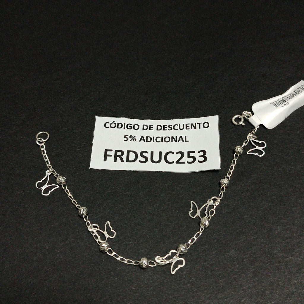 PULSERA TEJIDO ESPECIAL PLATA .925 18 CM 2.8 GR (NUEVO)