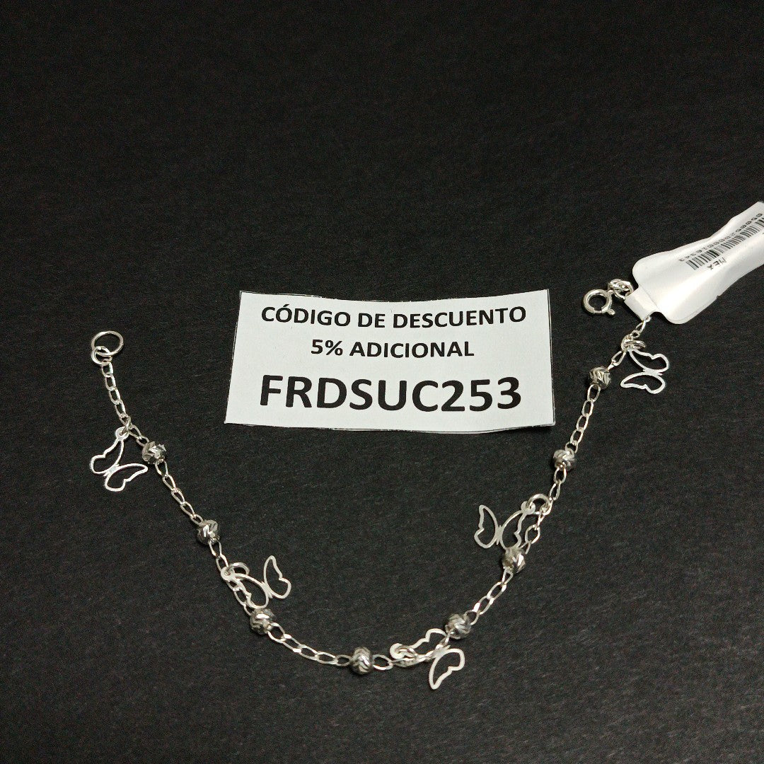 PULSERA TEJIDO ESPECIAL PLATA .925 18 CM 2.8 GR (NUEVO)