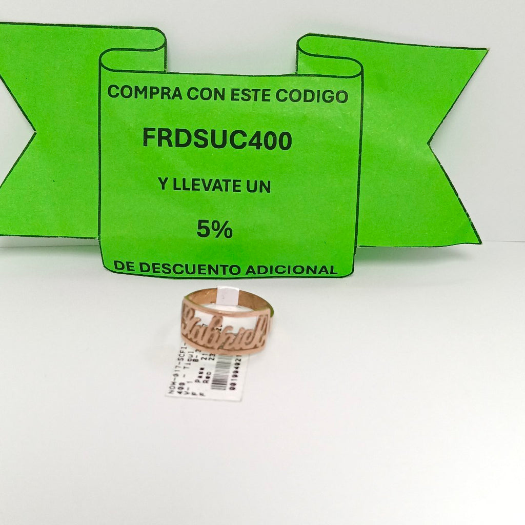 ANILLO ORO 10 K 2.5 GRMS (SEMINUEVO)