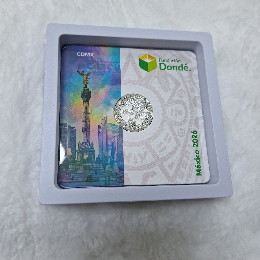 MEDALLA CONMEMORATIVA FRD FÚTBOL MOTIVO ÁGUILA PLATA .925 8.9 GR (NUEVO)