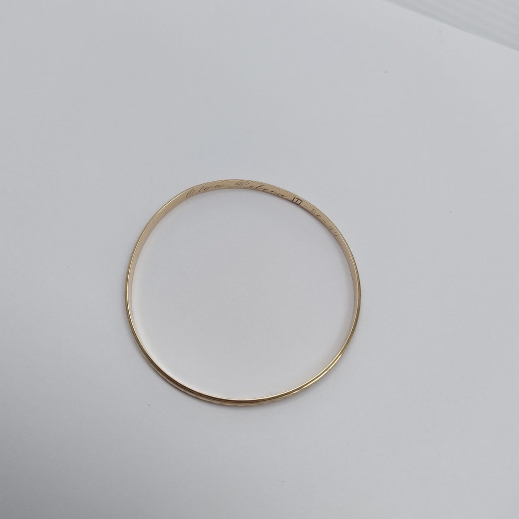 PULSERA RIGIDA ORO 14 K 9,00 GRMS (SEMINUEVO)