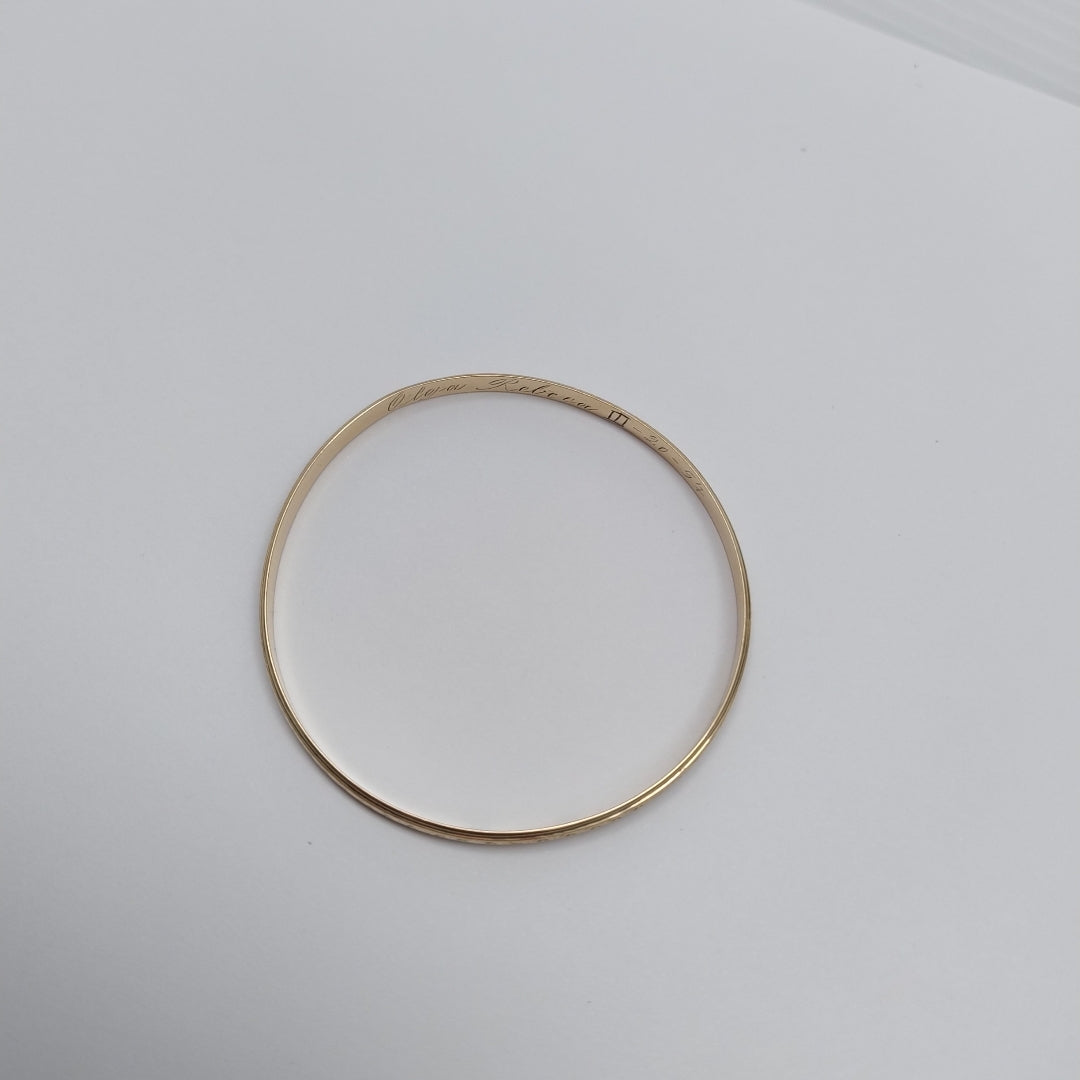 PULSERA RIGIDA ORO 14 K 9,00 GRMS (SEMINUEVO)