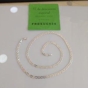 CADENA TEJIDO GUCHI PLATA .925 55 CM 12.4 GR (NUEVO)