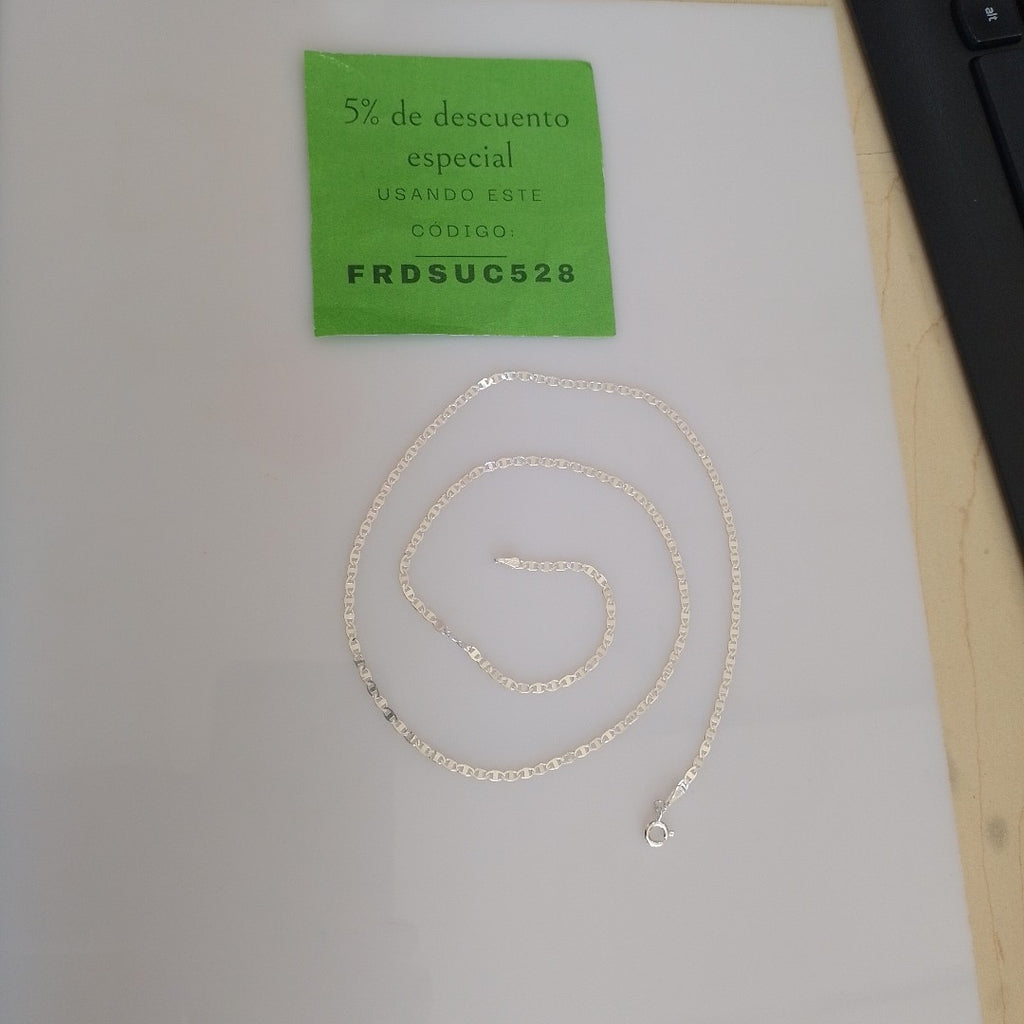 CADENA TEJIDO ESPEJO PLATA .925 55 CM 3.9 GR (NUEVO)