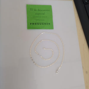 CADENA TEJIDO ESPEJO PLATA .925 55 CM 3.9 GR (NUEVO)