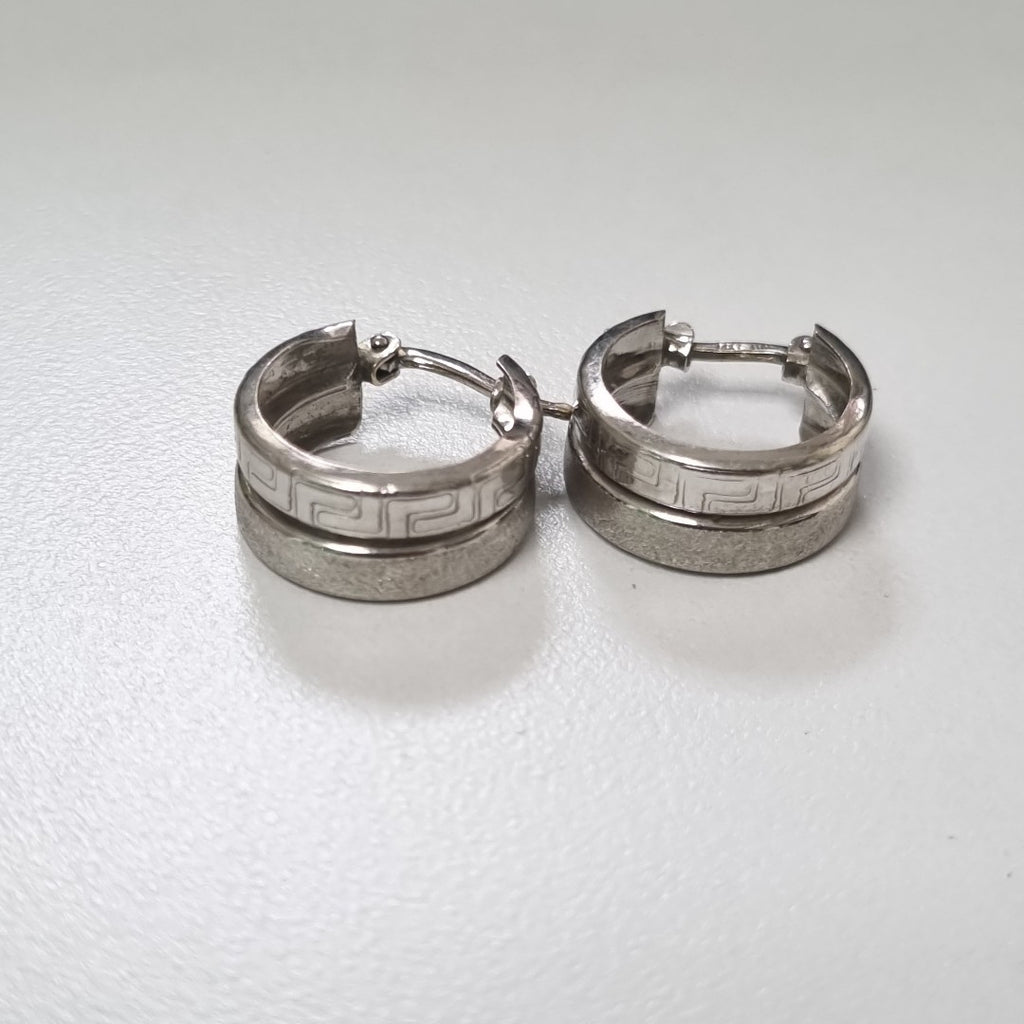 ARRACADAS PAR ORO BLANCO 14 K 2,90 GRMS (SEMINUEVO)
