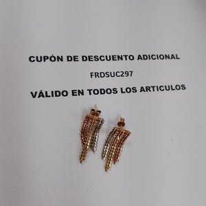 ARETES PAR ORO COMBINADO 14 K 5,00 GRMS (SEMINUEVO)