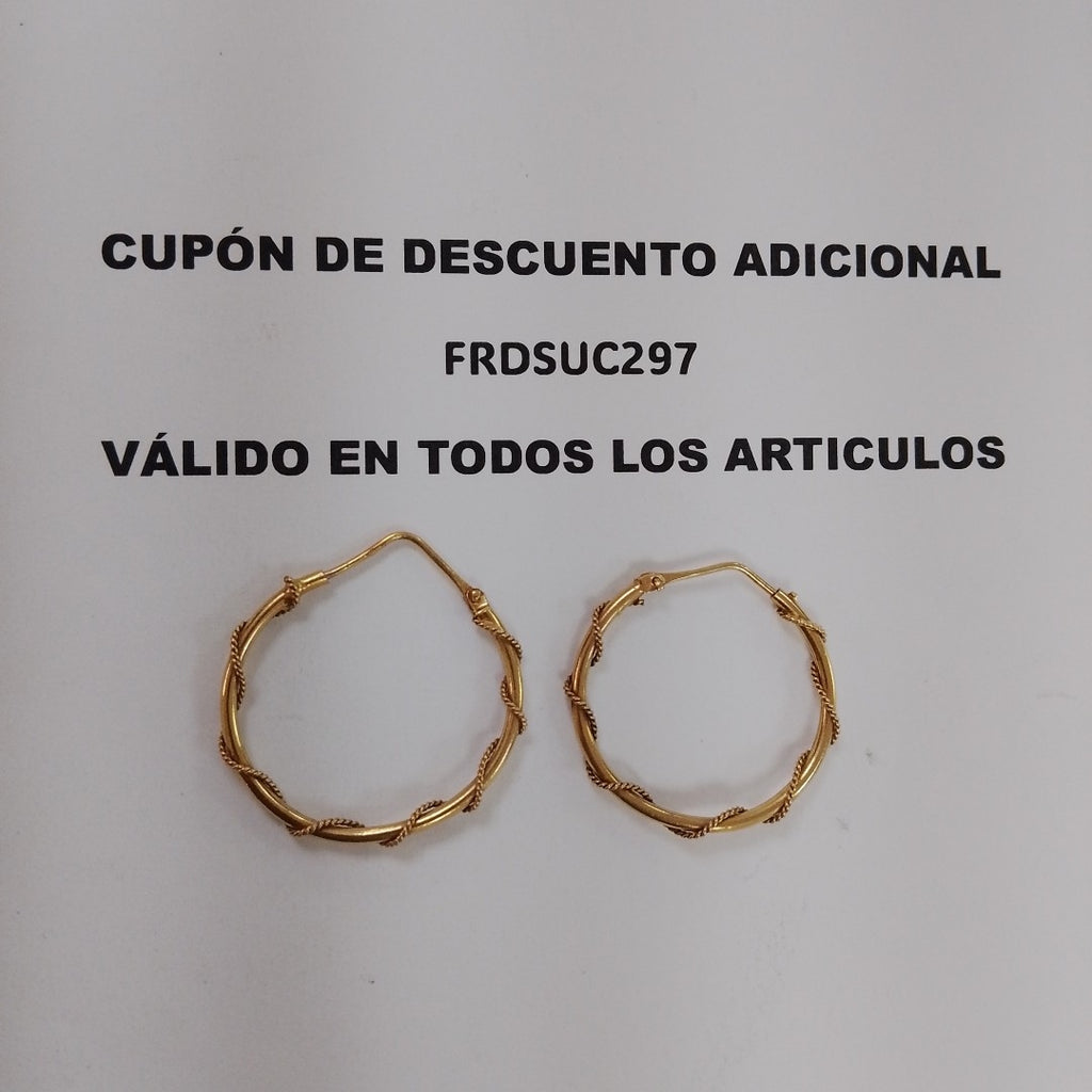 ARRACADAS PAR ORO 14 K 3,40 GRMS (SEMINUEVO)