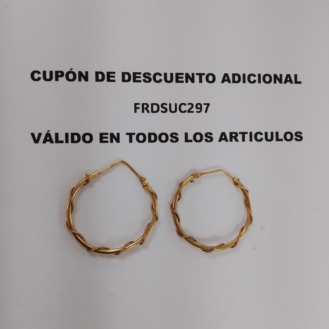ARRACADAS PAR ORO 14 K 3,40 GRMS (SEMINUEVO)