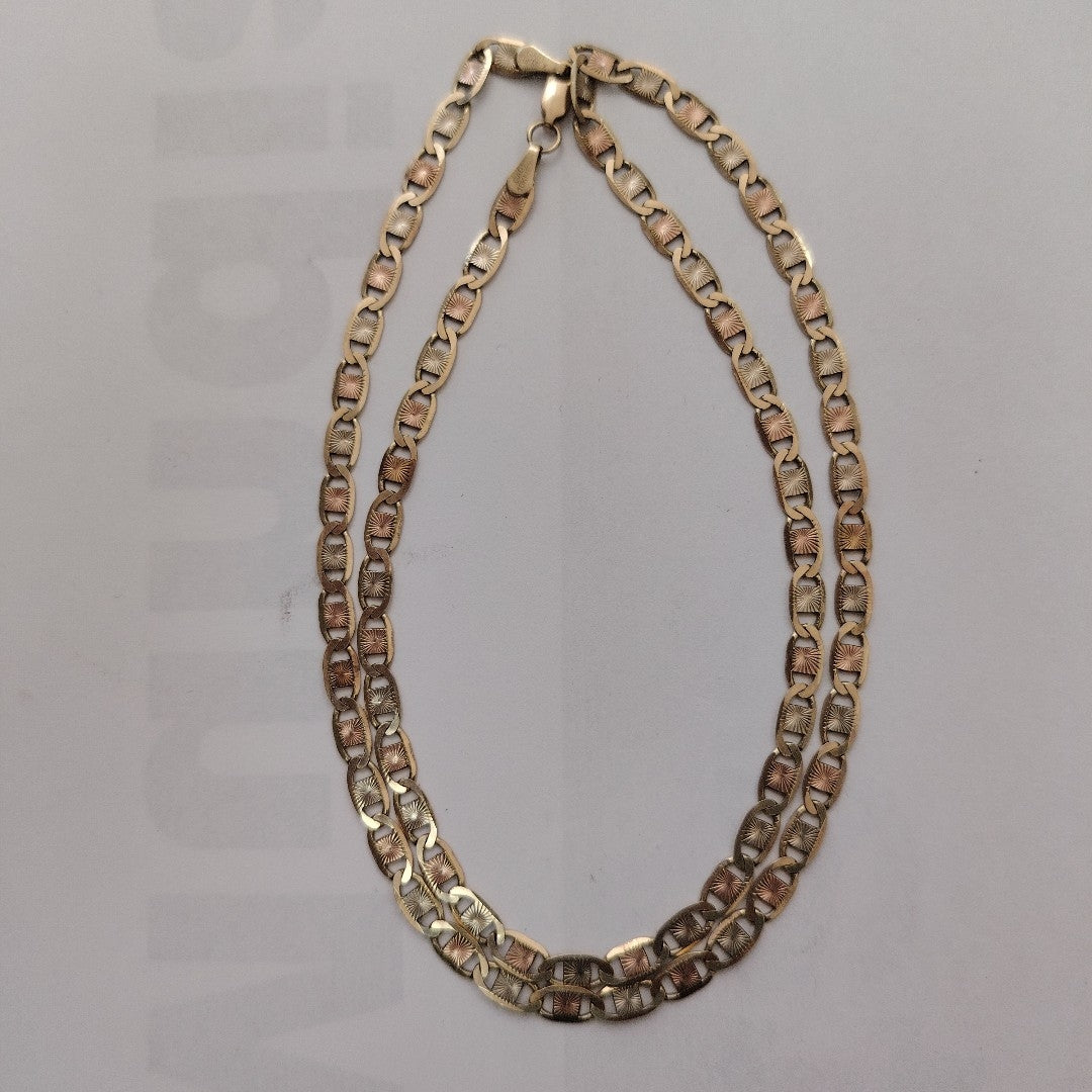 CADENA ORO, ORO COMBINADO 10 K 15.9 GRMS (SEMINUEVO)