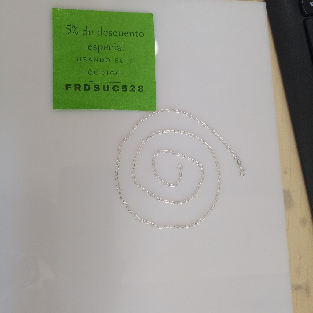CADENA TEJIDO ESLABONES PLATA .925 55 CM 2.9 GR (NUEVO)