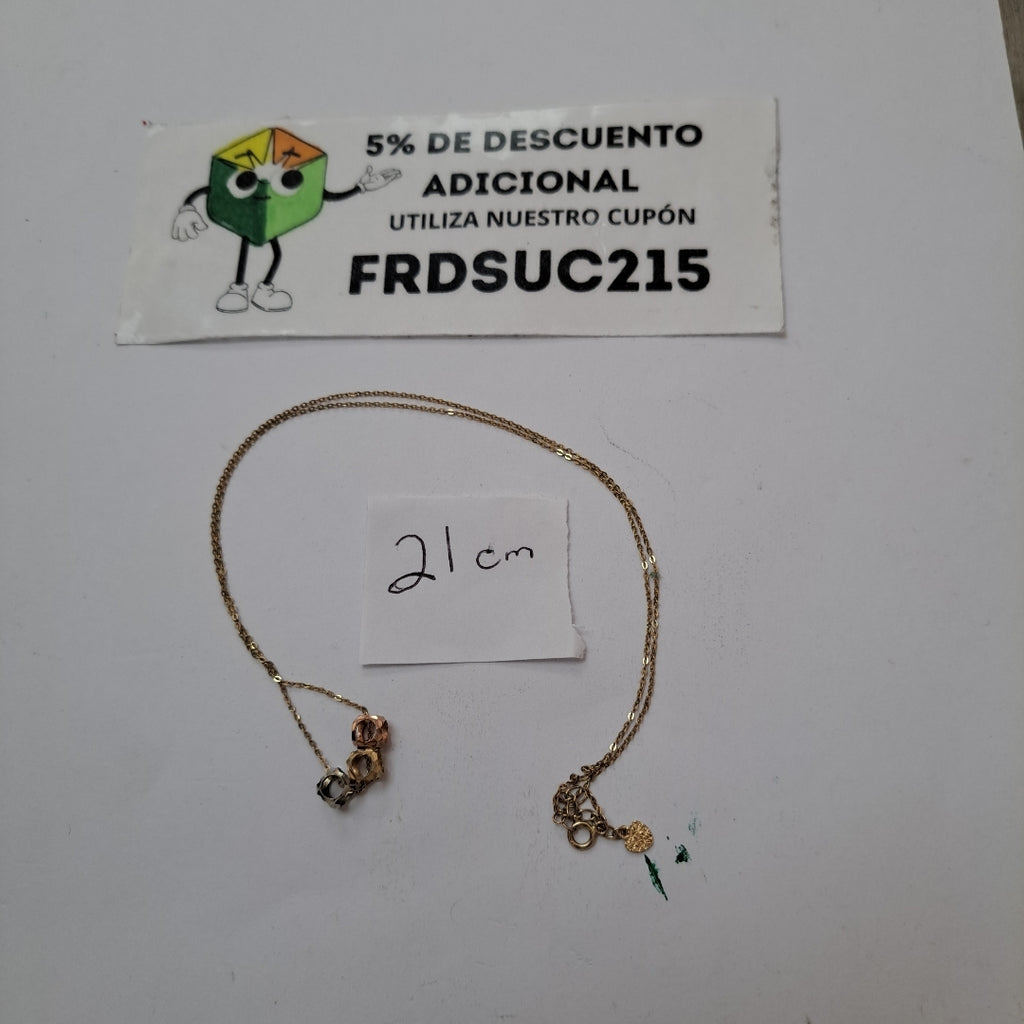 CADENA, DIJE ORO 10 K 1.4 GRMS (SEMINUEVO)