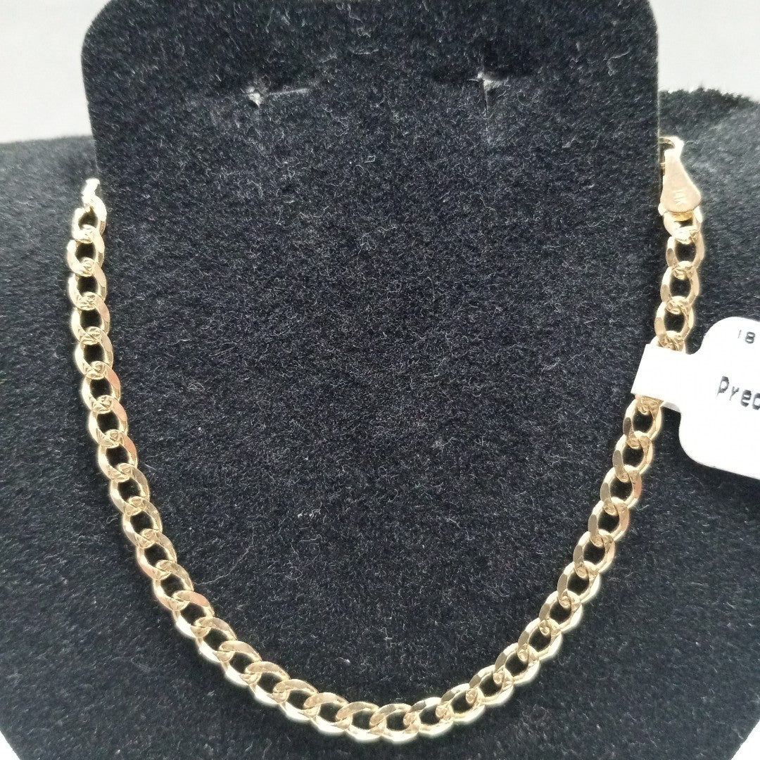 PULSERAS BARBADA ORO 14K 18 CM 4.5 GR (NUEVO)