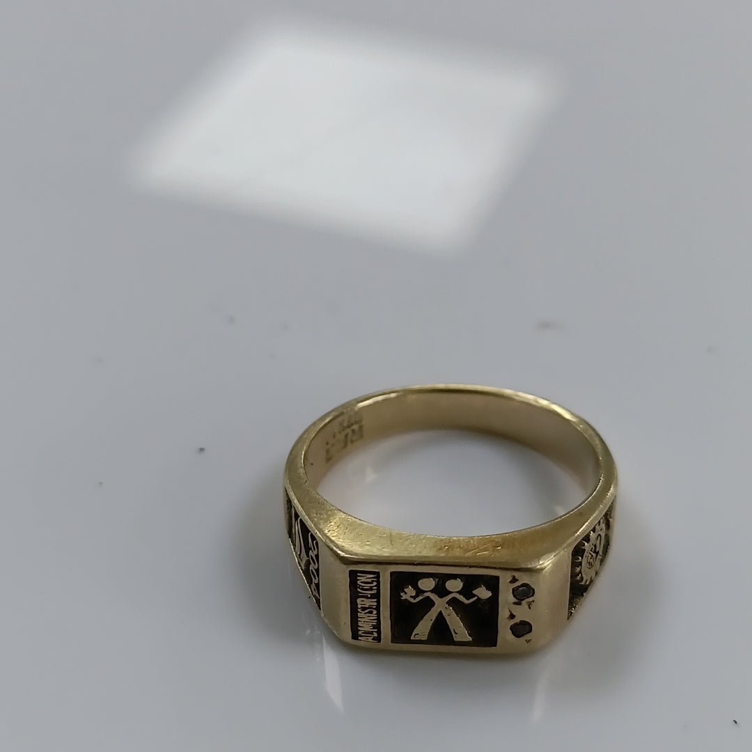 ANILLO DE GRADUACIÓN ORO 14 K 5,60 GRMS (SEMINUEVO)