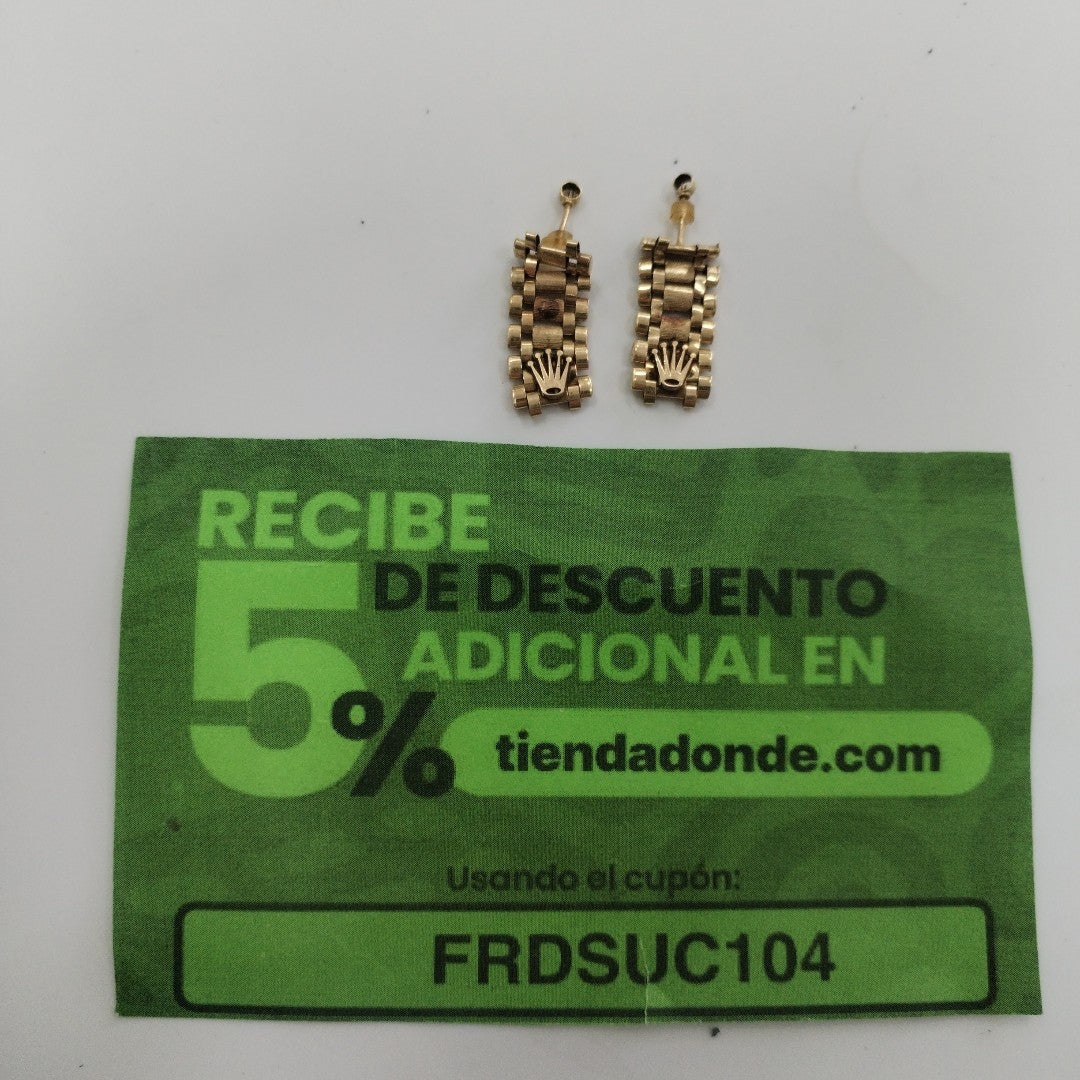 ARETES PAR ORO 14 K 3.9 GRMS (SEMINUEVO)