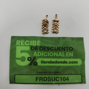 ARETES PAR ORO 14 K 3.9 GRMS (SEMINUEVO)