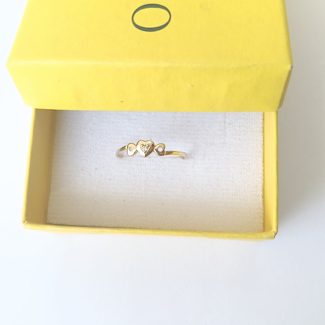 ANILLOS FIG CORAZON ORO 10K TALLA 7 0.8 GR (NUEVO)
