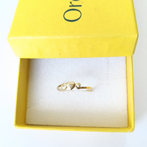 ANILLOS FIG CORAZON ORO 10K TALLA 8 0.9 GR (NUEVO)