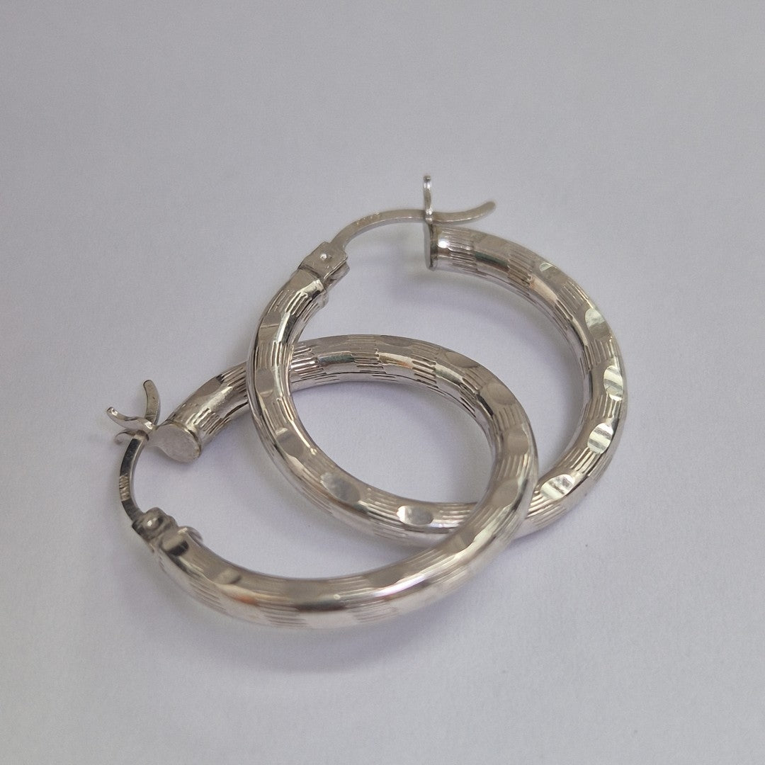 ARRACADAS PAR ORO BLANCO 14 K 2,80 GRMS (SEMINUEVO)