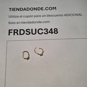 ARETES PAR ORO 14 K 2 GRMS (SEMINUEVO)