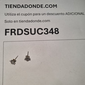 ARETES PAR ORO BLANCO 14 K 2 GRMS (SEMINUEVO)