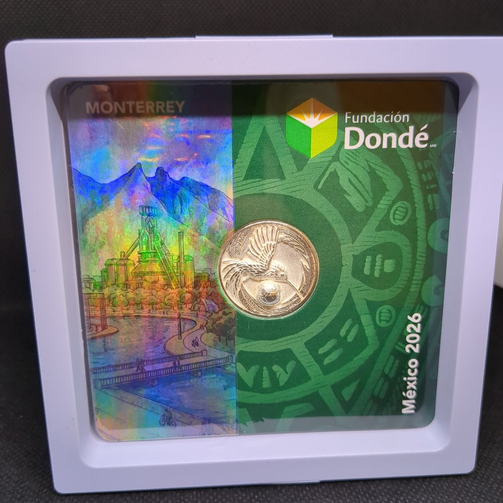 MEDALLA CONMEMORATIVA FRD FÚTBOL MOTIVO COLIBRI PLATA .925 8 GR (NUEVO)
