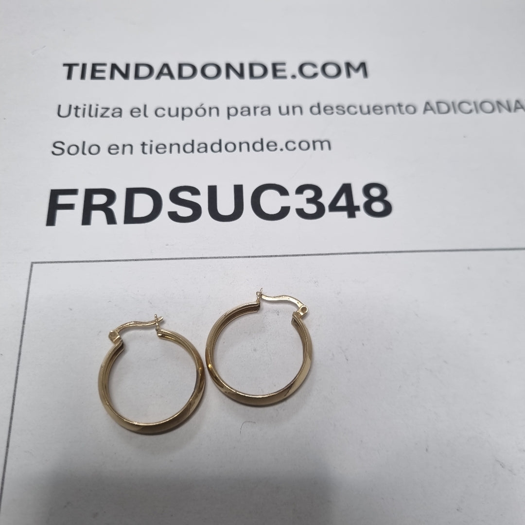 ARRACADAS PAR ORO 14 K 3.3 GRMS (SEMINUEVO)