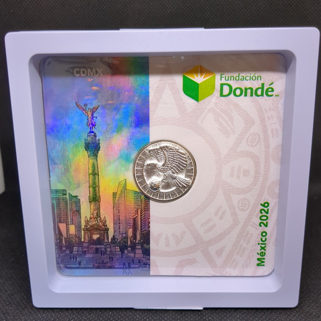 MEDALLA CONMEMORATIVA FRD FÚTBOL MOTIVO ÁGUILA PLATA .925 8.9 GR (NUEVO)