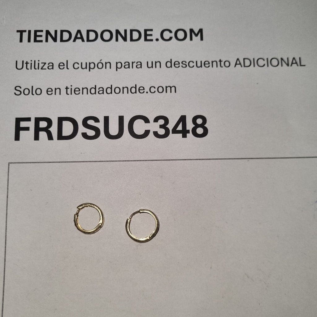 ARRACADAS PAR ORO 14 K 1.6 GRMS (SEMINUEVO)