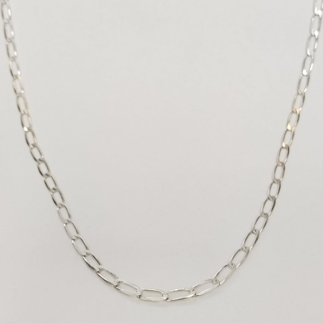 CADENA TEJIDO ESLABONES PLATA .925 55 CM 9.9 GR (NUEVO)