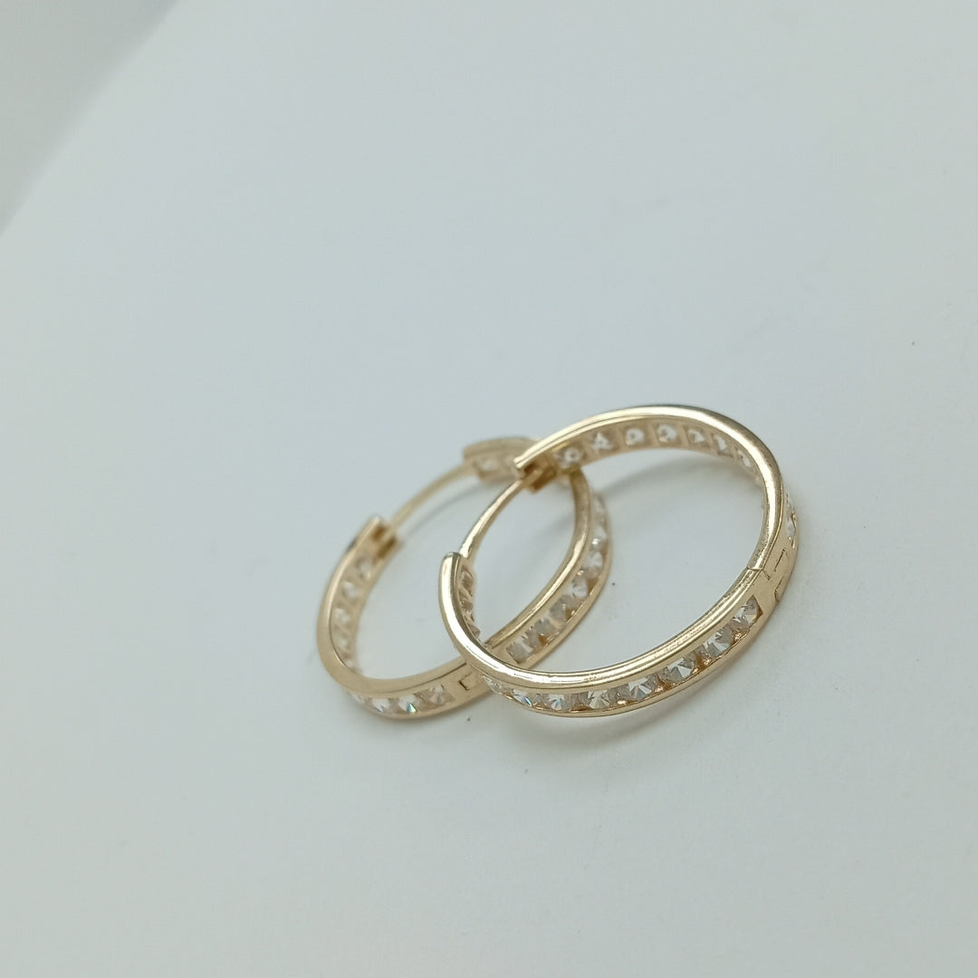 ARRACADAS PAR ORO 14 K 3.4 GRMS (SEMINUEVO)