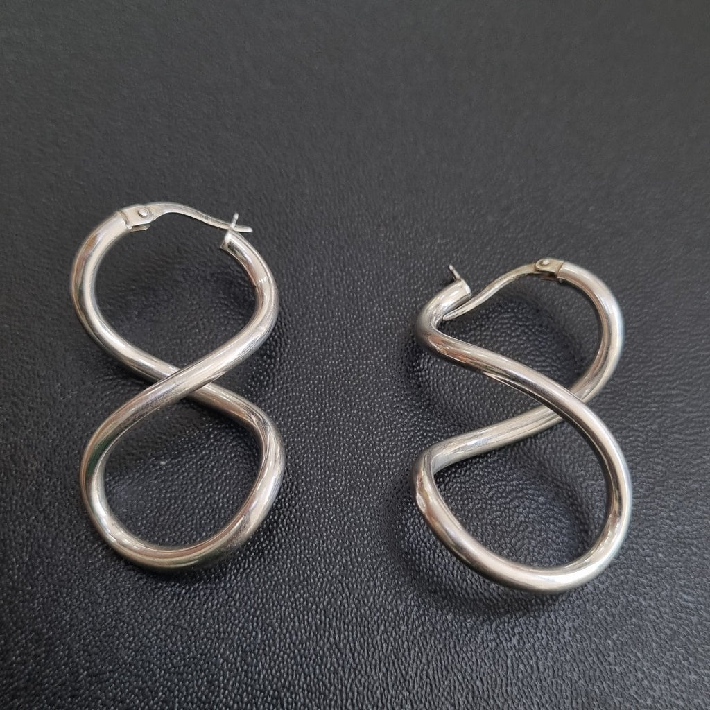 ARRACADAS PAR ORO BLANCO 14 K 2.5 GRMS (SEMINUEVO)