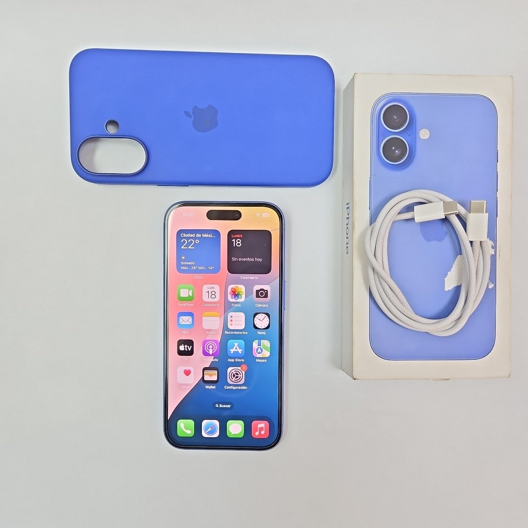 CELULAR APPLE IPHONE 16 A3286 (2024) 128 GB 8 GB RAM (SEMINUEVO)