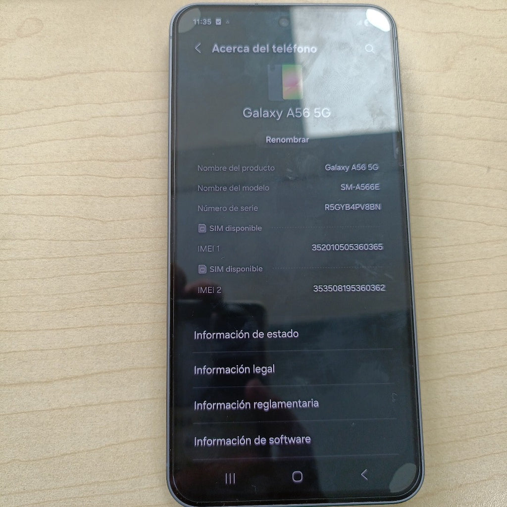 CELULAR SAMSUNG GALAXY A56 SM-A566E (2025) 256 GB 8 GB RAM (SEMINUEVO)