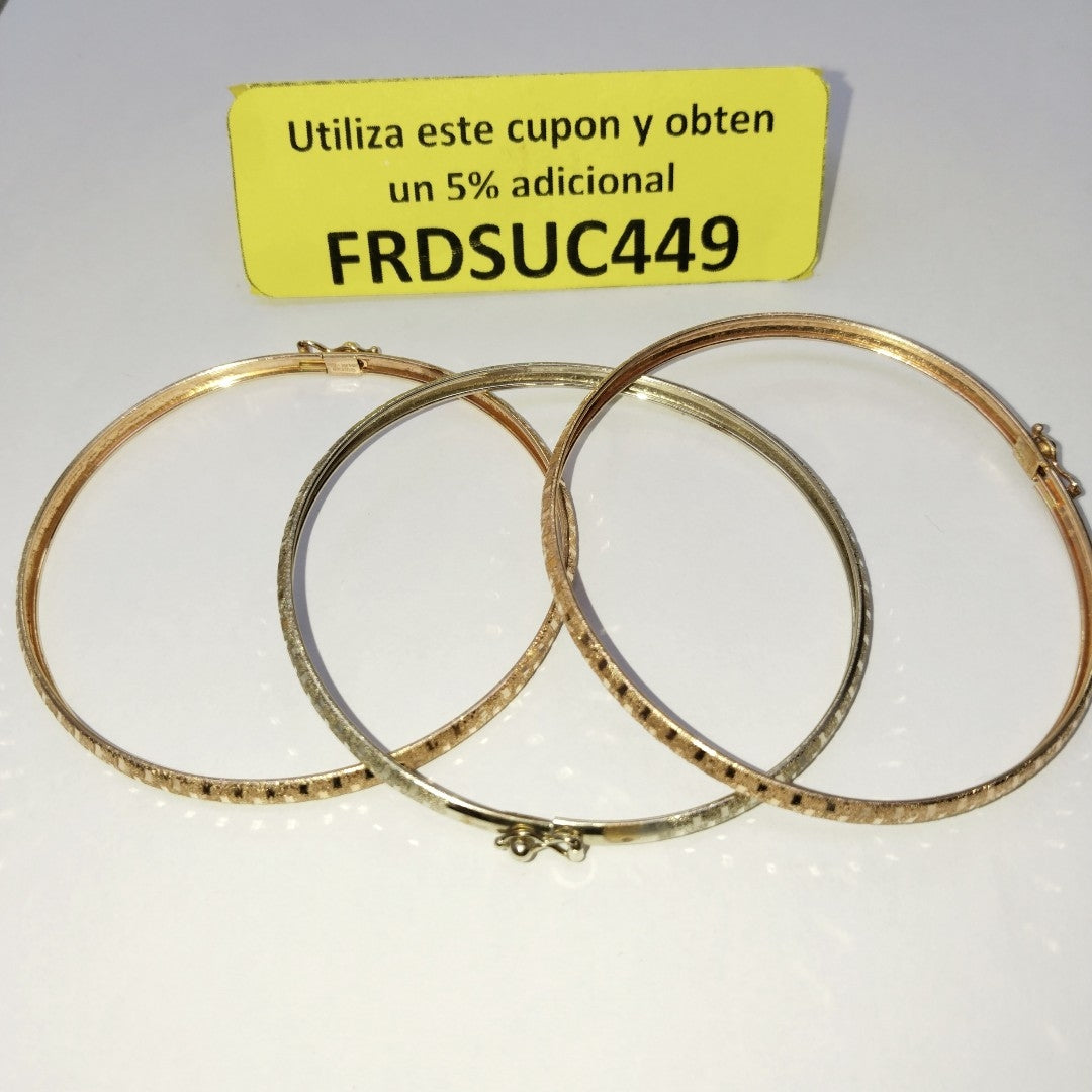 PULSERA ORO, ORO COMBINADO 14 K 12.5 GRMS (SEMINUEVO)