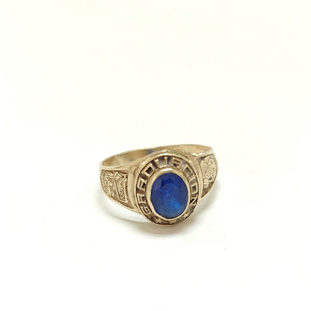 ANILLO DE GRADUACIÓN ORO 10 K 2 GRMS (SEMINUEVO)
